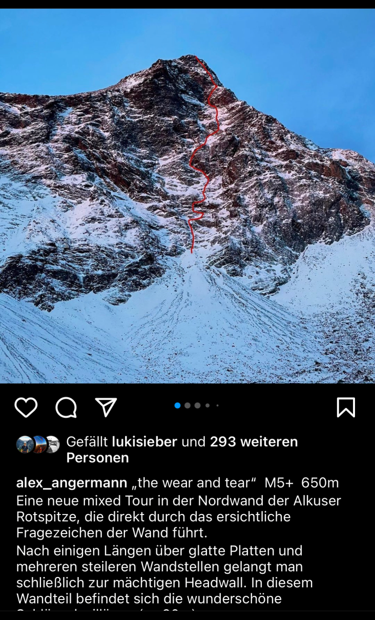 Alkuser Rotspitze - Nordostwand