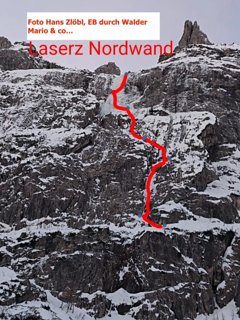 Lämperschoss Eis - Laserz Nordwand