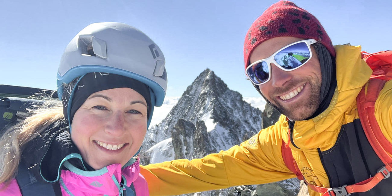 Am kleinen Gipfel der Hofmannspitze ist lediglich ein Selfie angesagt. Der Großglockner im Hintergrund.