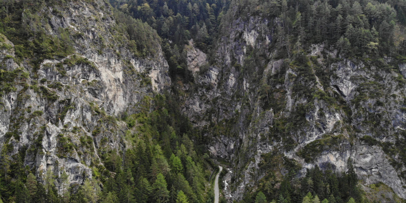 Die Galitzenklamm aus der Vogelperspektive.