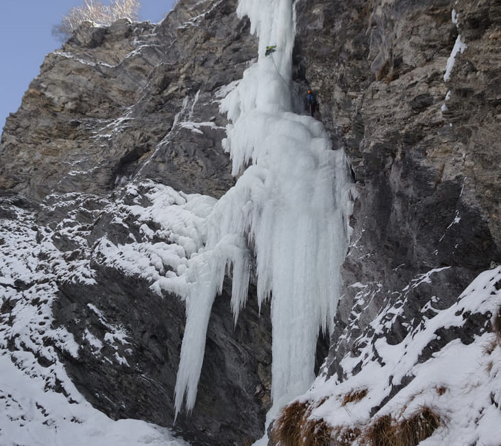 Der "Tauerfall" im hinteren Kalsertal ist ein Klassiker des oberen Schwierigkeitsgrades.