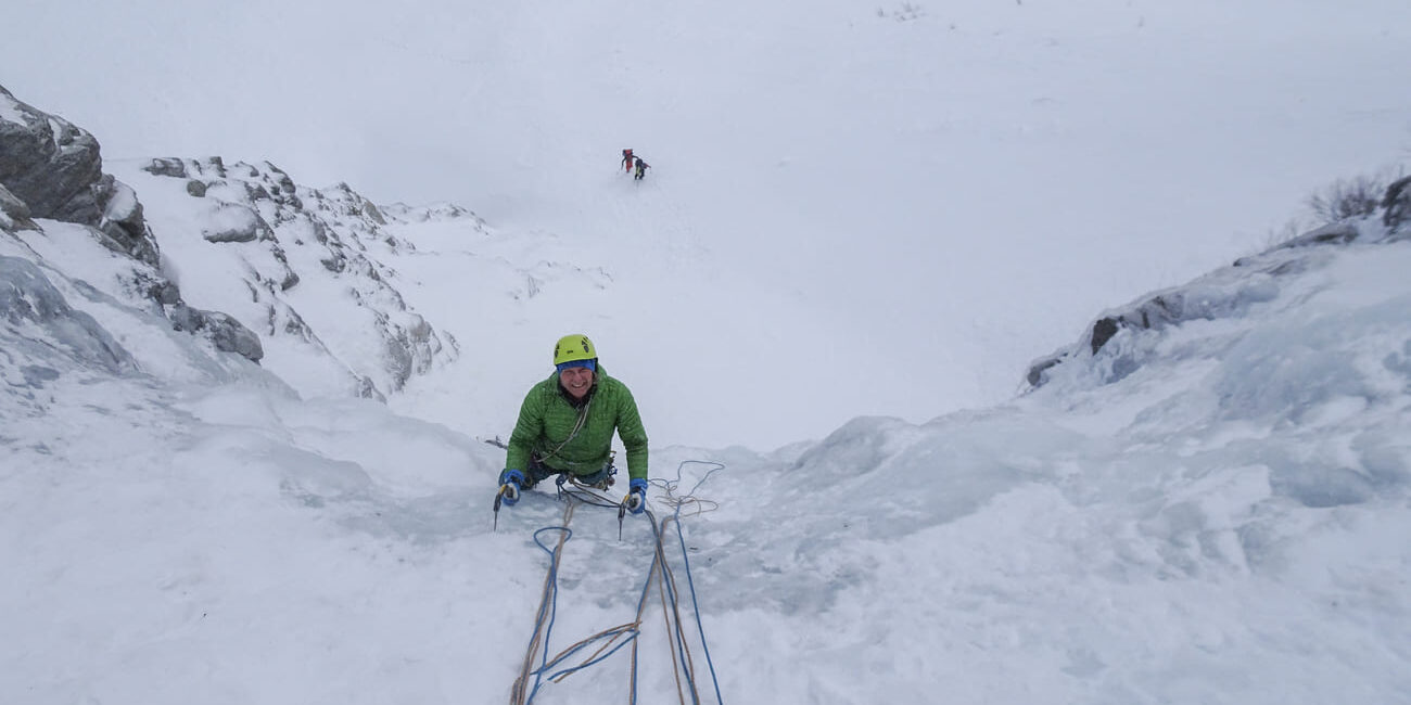 Eisklettern am Amertaler Eisfall WI4+