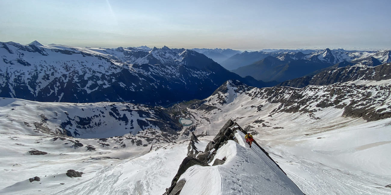 Im Aufstieg auf die Vordere Gubachspitze.