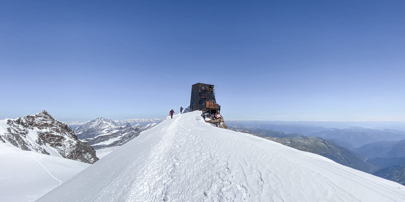 Die Capanna Regina Margherita - die höchste Schutzhütte der Alpen.
