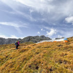 Am unteren Startplatz nach erfolgter Hochstadel Nordwand Besteigung,
