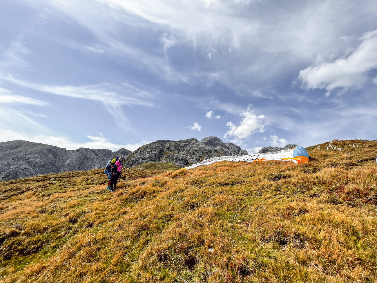 Am unteren Startplatz nach erfolgter Hochstadel Nordwand Besteigung,