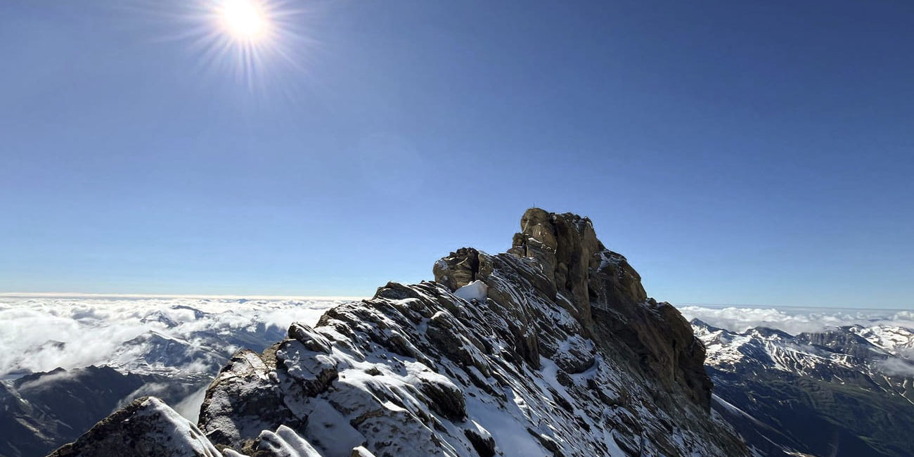 Das letzte Gratstück zum Gipfel der Hofmannspitze.