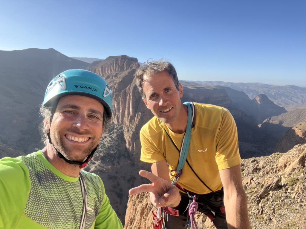 Mit Michl nach einem erfolgreichen Klettertag!